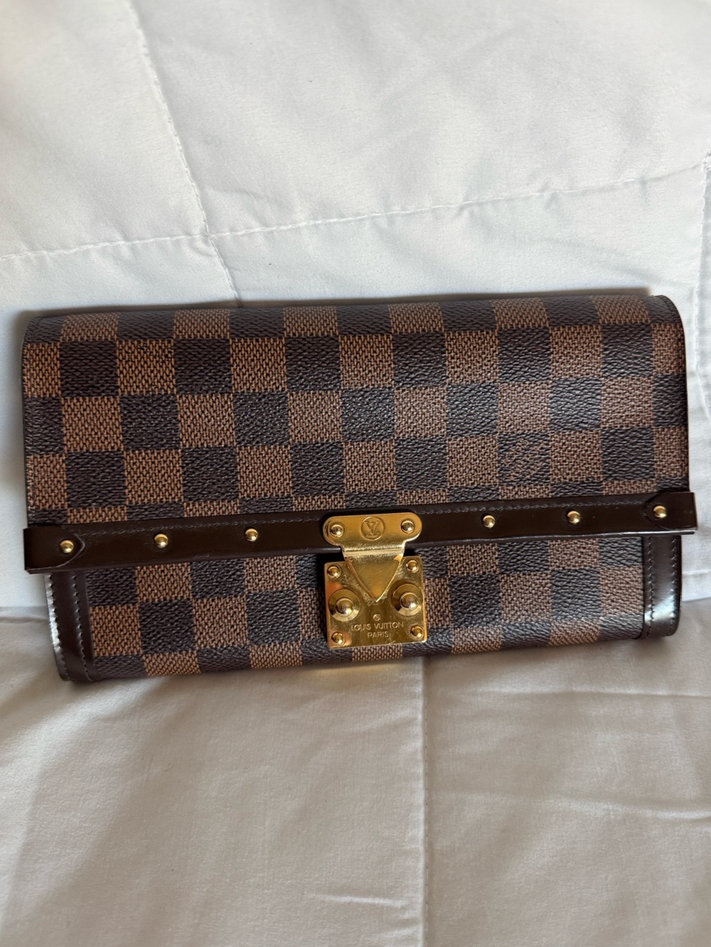 Louis Vuitton Damier Ebene Venice Wallet.